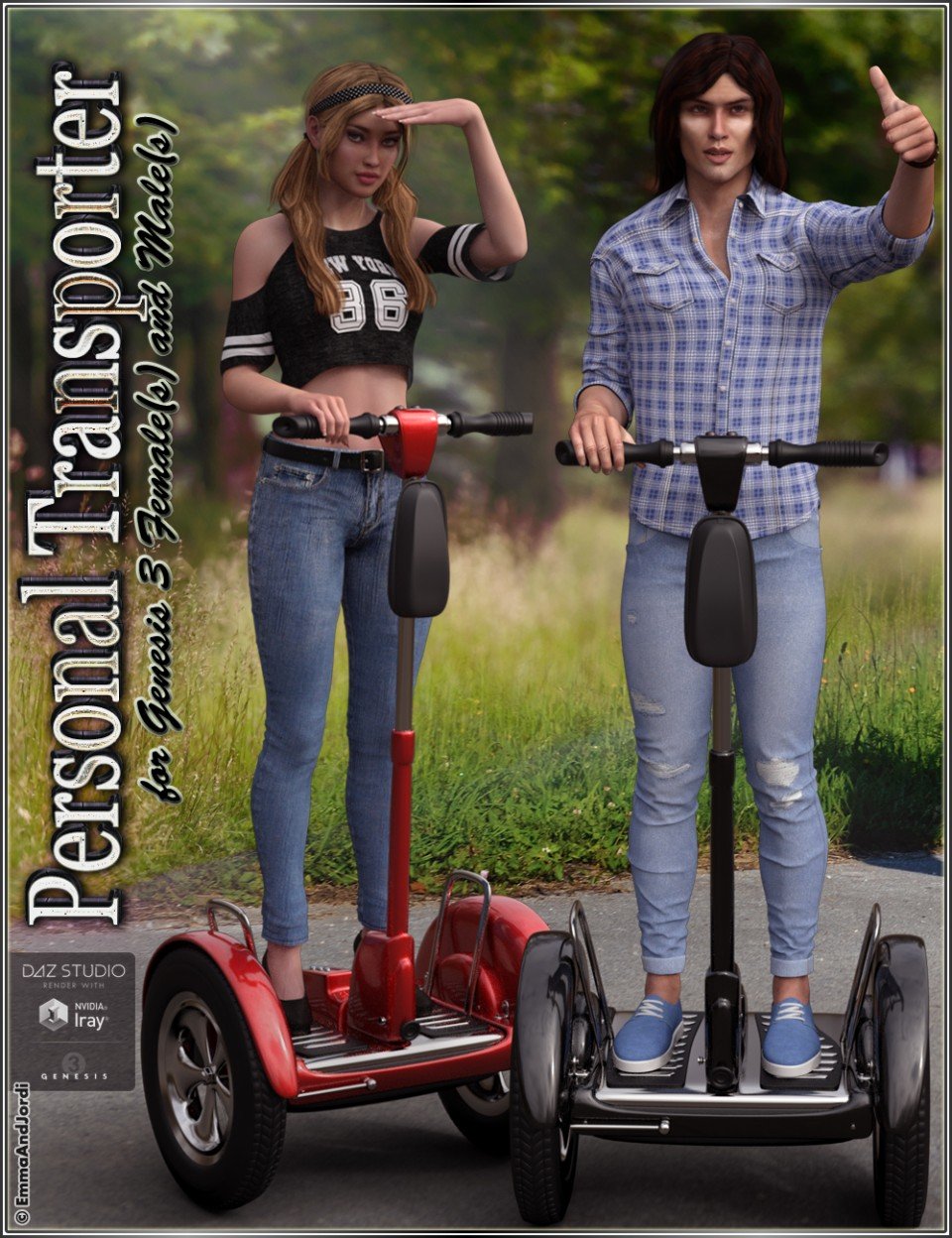 EJ Personal Transporter and Poses for Genesis 3 Female(s) and Male(s)_DAZ3DDL