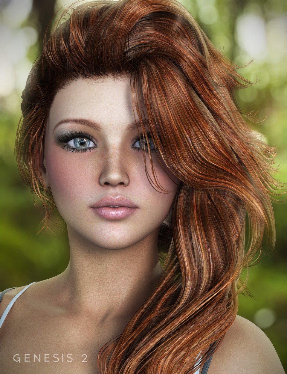 End of Summer Hair for Genesis, Victoria 4 and Genesis 2 Female(s) + Colors_DAZ3D下载站