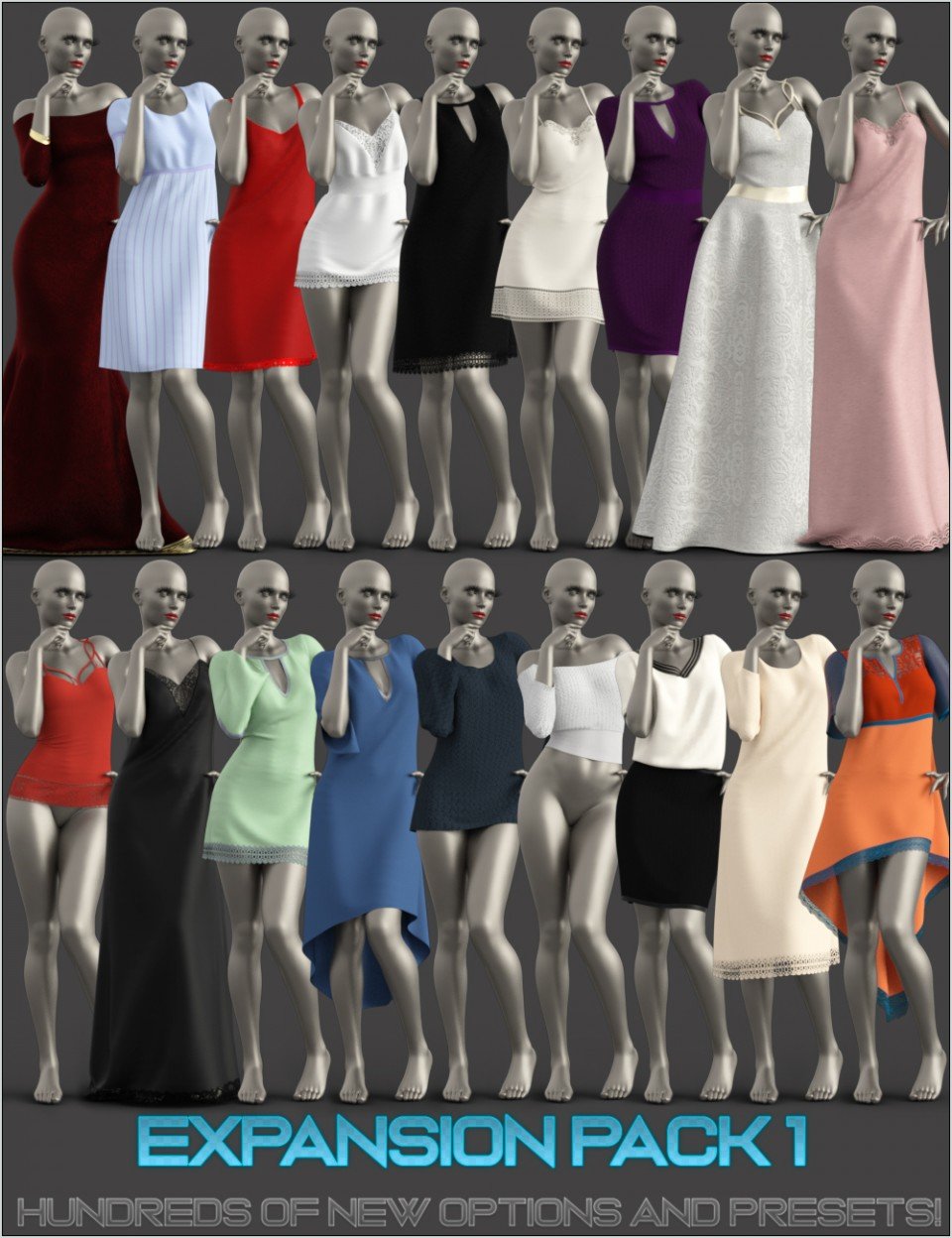 Expansion Pack 1 for dForce Multi Dress System for Genesis 8 Female(s)_DAZ3D下载站
