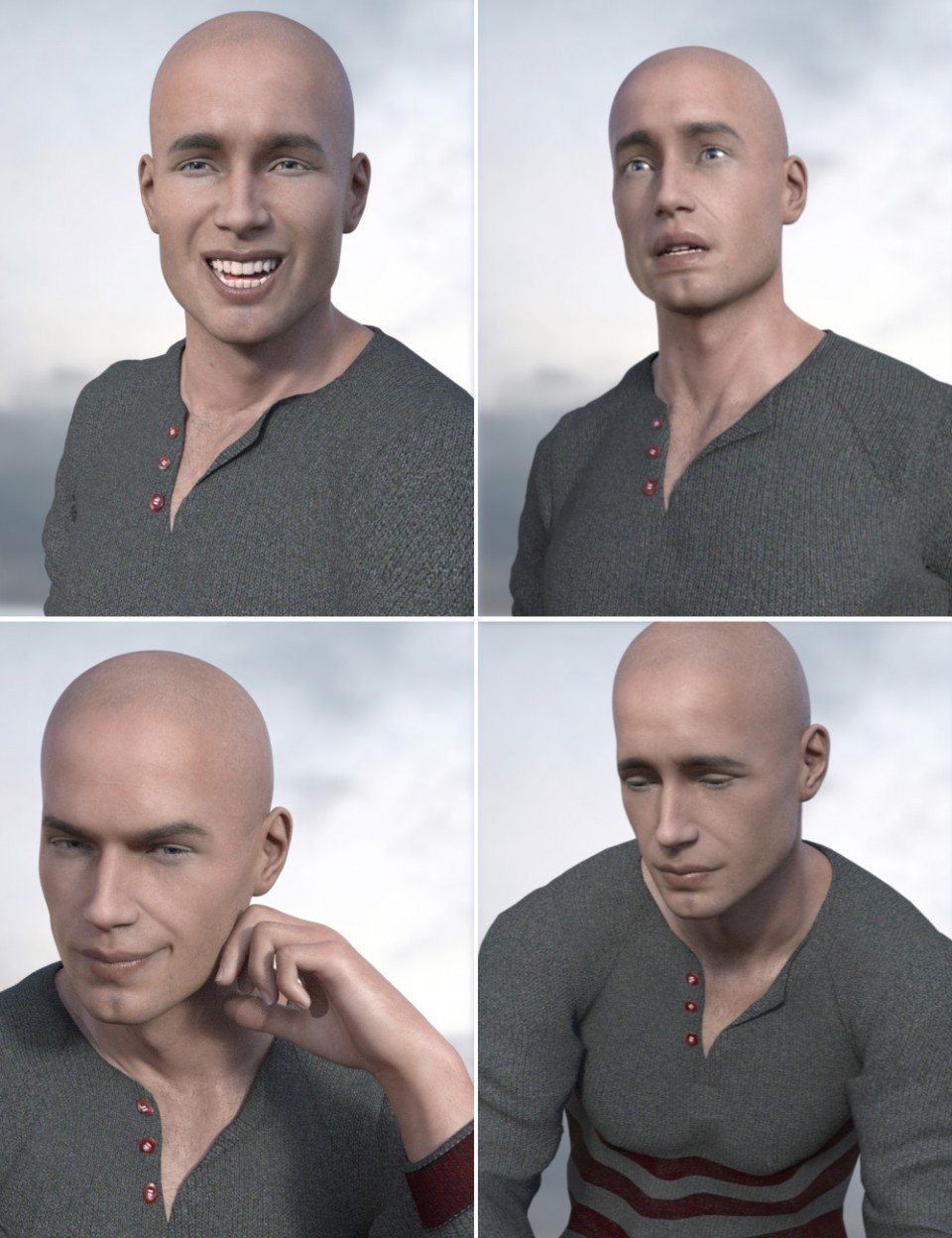 Expressive Faces – One Click Morph Expressions for Michael 8_DAZ3DDL