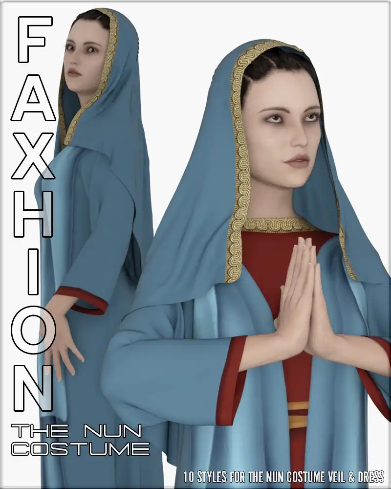 Faxhion – dForce Nun Costume_DAZ3DDL