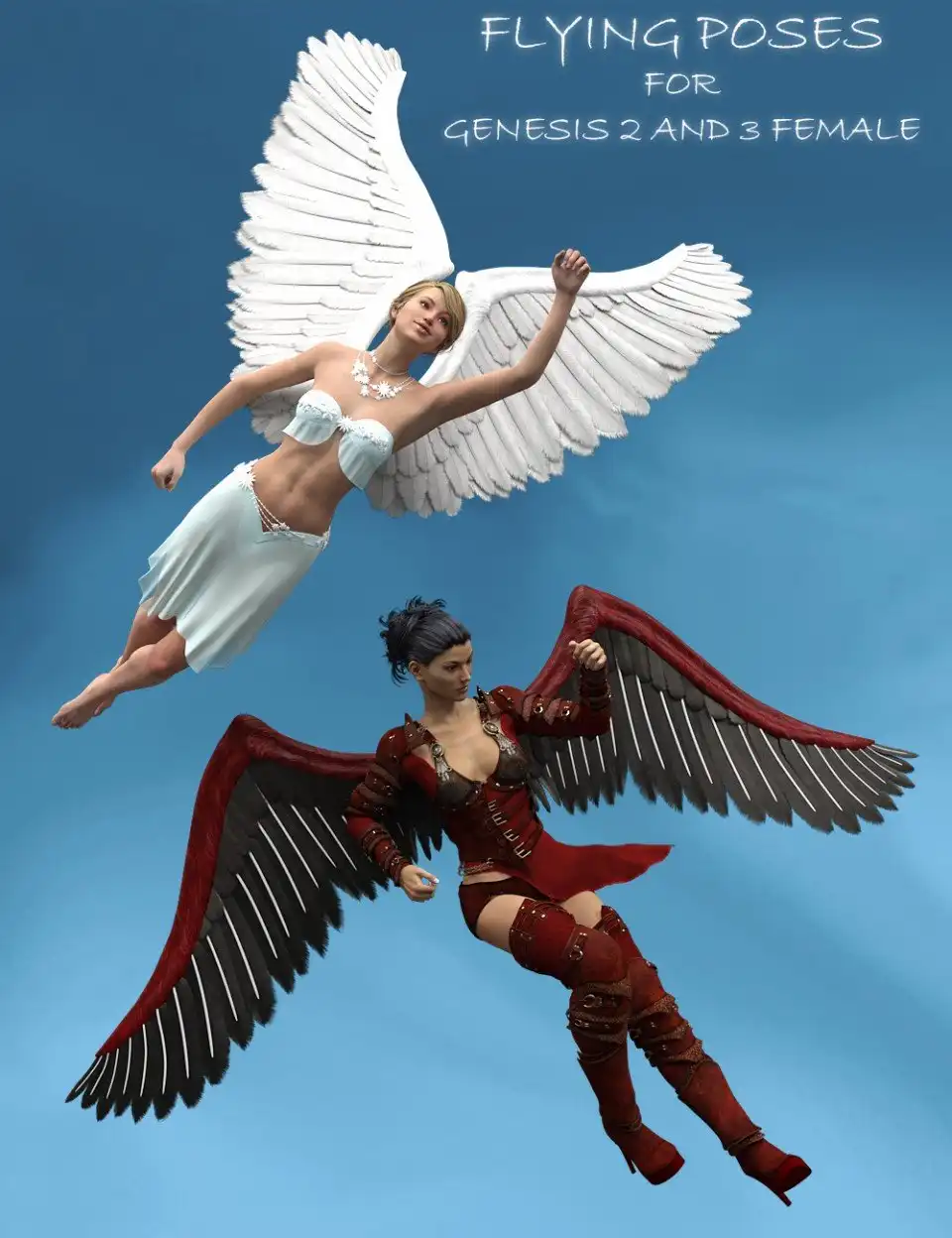 Flying Poses for Genesis 2 Female(s) and Genesis 3 Female(s)_DAZ3DDL