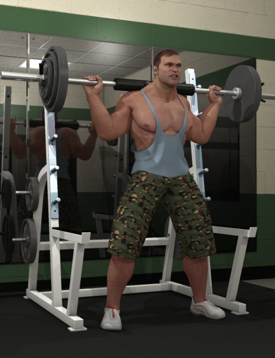 Free Weight Gym and Poses_DAZ3D下载站