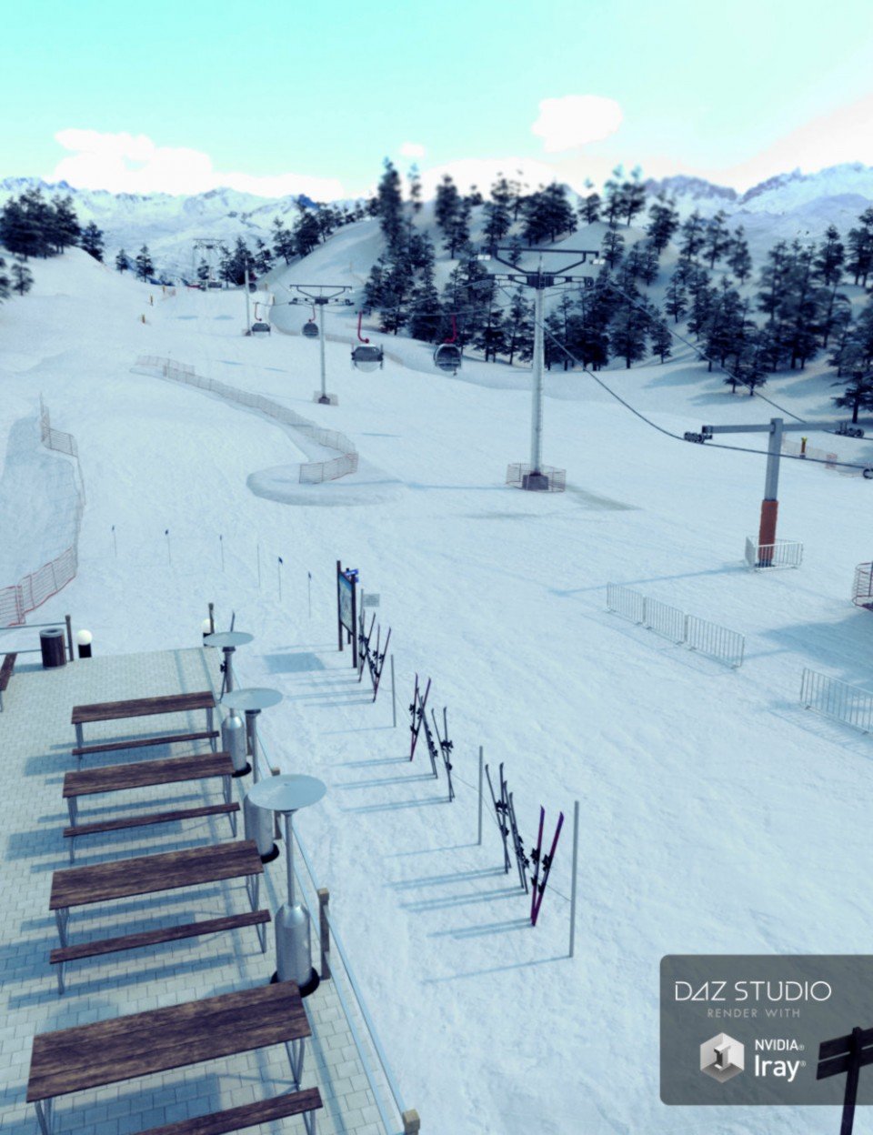 French Ski Resort_DAZ3D下载站