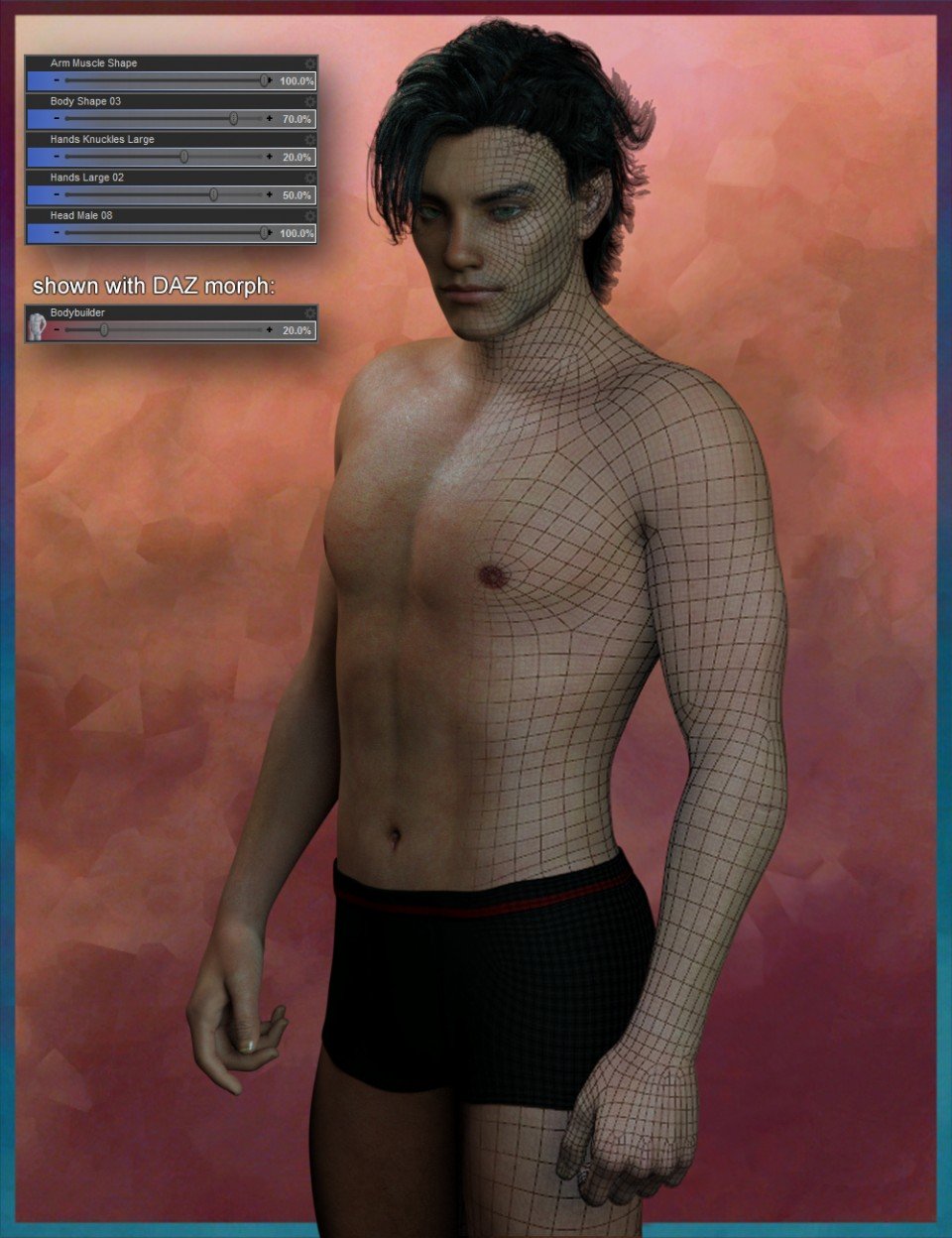 Genesis 3 Male Face & Body Morph Resource Kit_DAZ3D下载站
