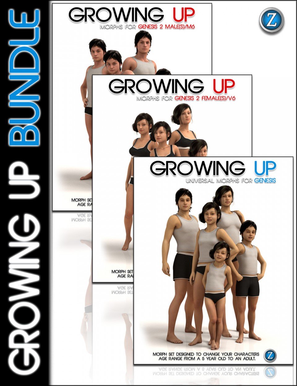 Growing Up Bundle (Genesis, Genesis 2)_DAZ3D下载站