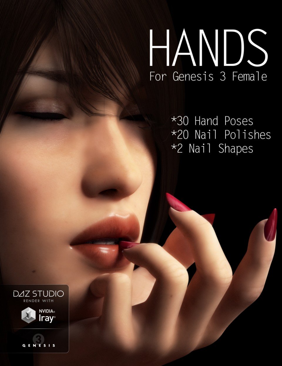 Hands for Genesis 3 Female(s)_DAZ3D下载站