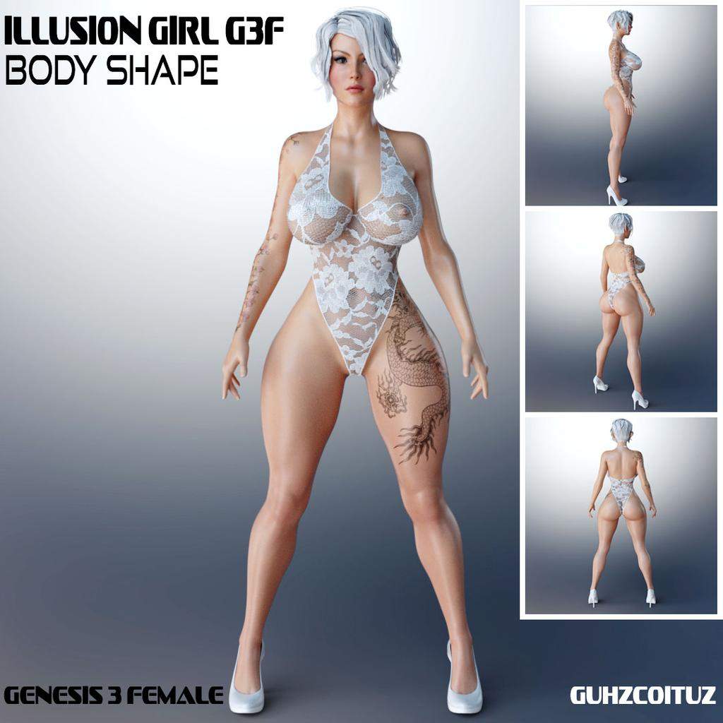 Illusion Girl G3F Body Shape_DAZ3D下载站