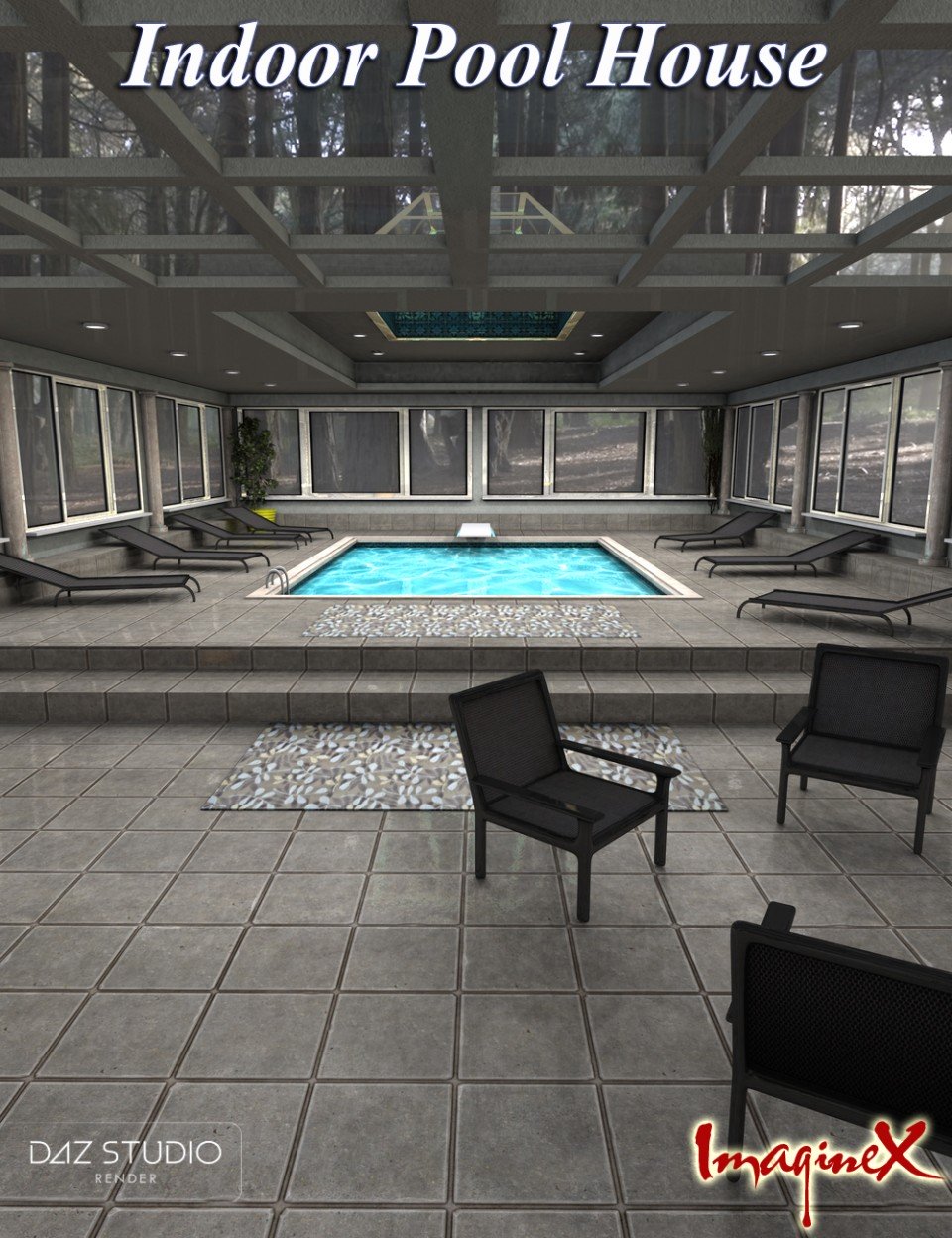 Indoor Pool House_DAZ3D下载站