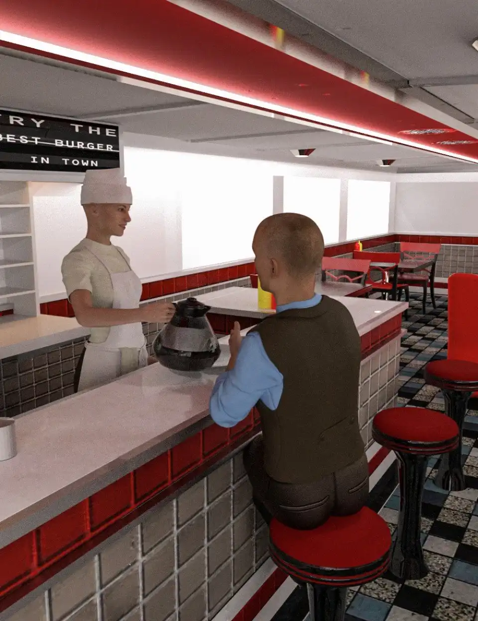 Jay’s Diner_DAZ3D下载站