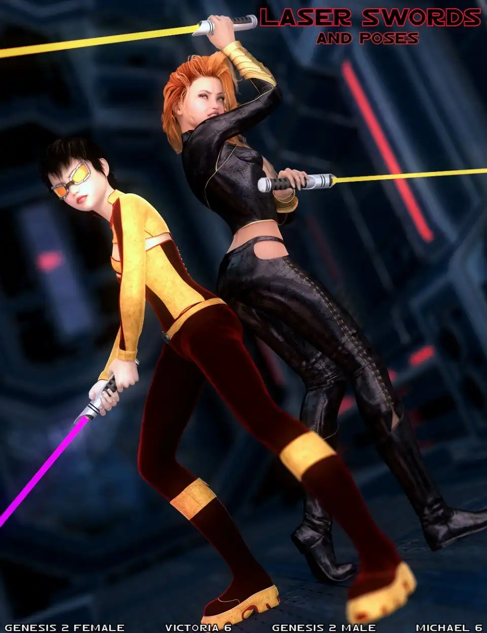 Laser Sword and Poses_DAZ3D下载站