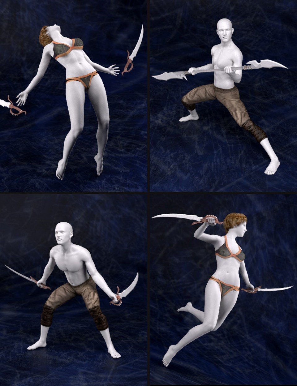 Legendary Adventure Poses for Genesis 2 and Genesis 3 Male(s) and Female(s)_DAZ3D下载站