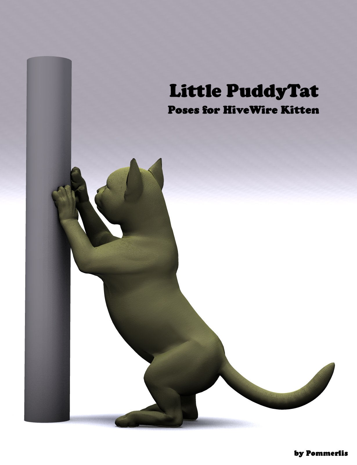Little PuddyTat Poses for the HiveWire Kitten_DAZ3DDL