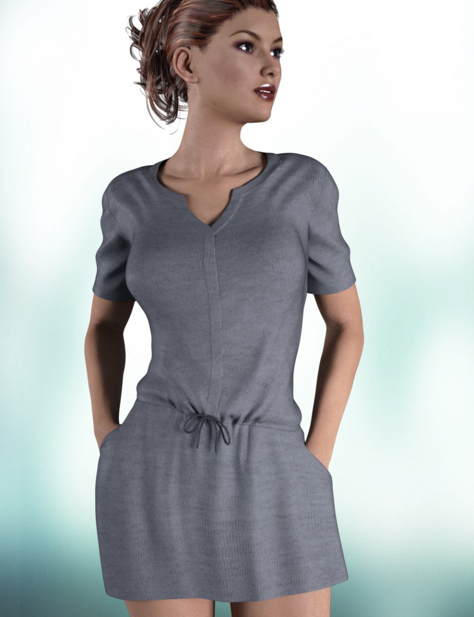 Loose Sweater Dress for Genesis 3 Female(s)_DAZ3D下载站