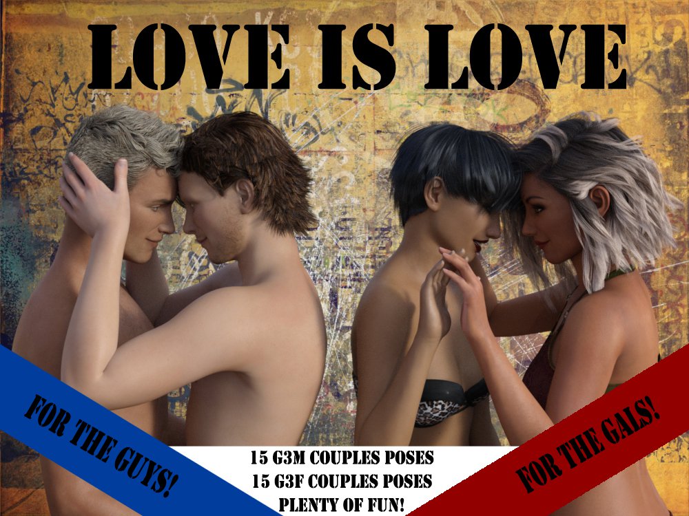 Love Is Love Couples Poses G3_DAZ3D下载站