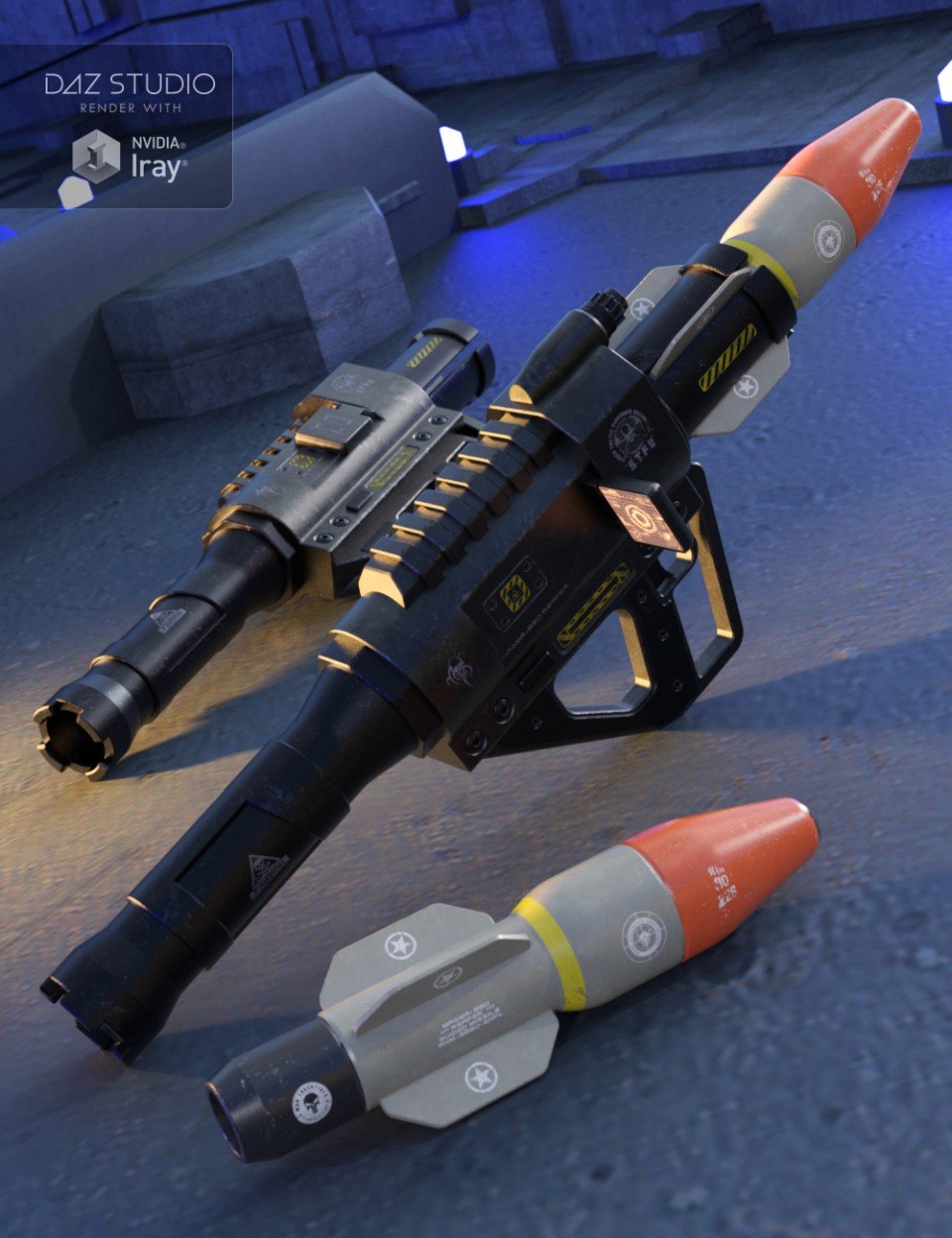 MAGMA-930 Missile Launcher for Genesis 2, 3 and 8 Male(s) and Female(s)_DAZ3D下载站