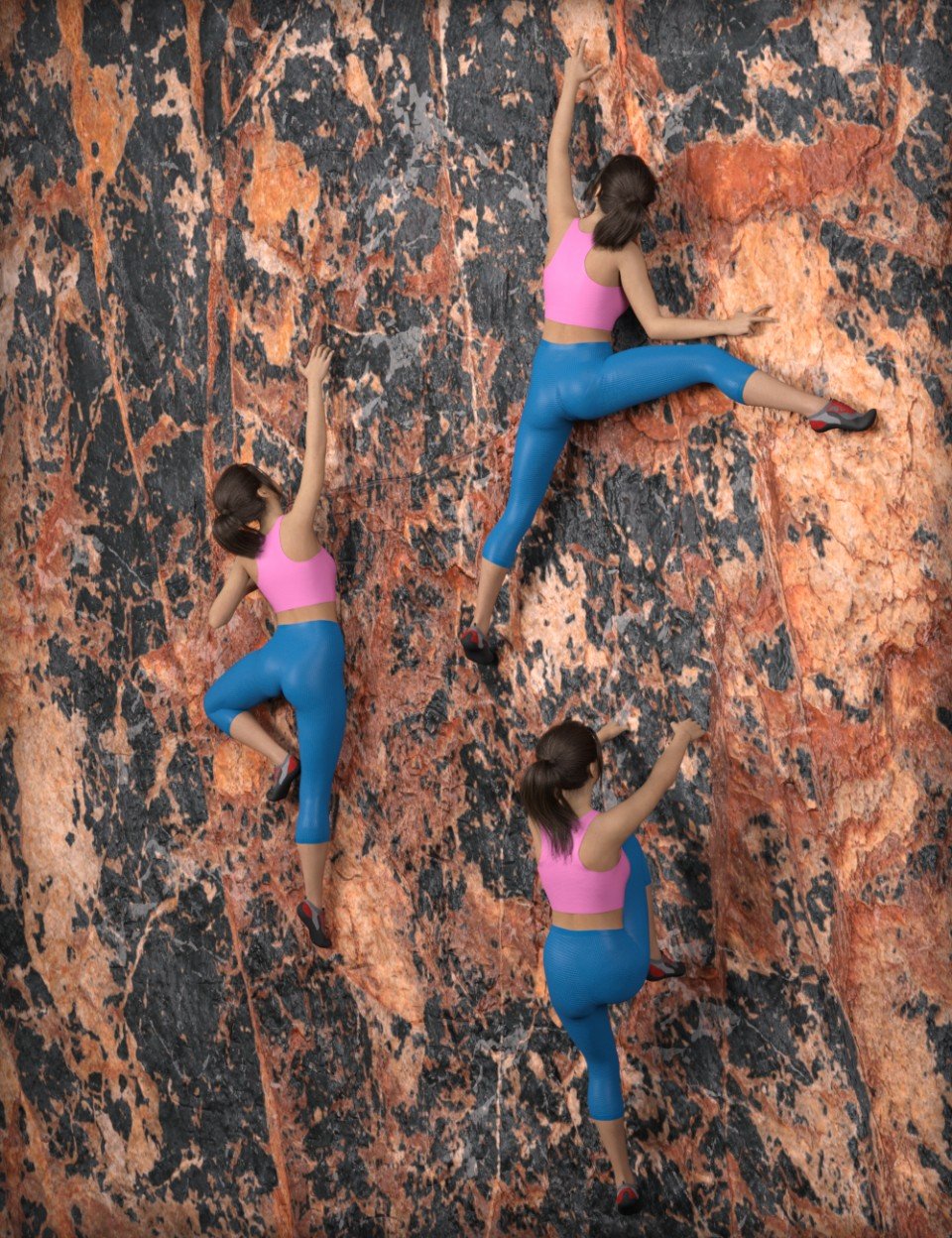 MDCH Climbing Poses for Genesis 3 and 8_DAZ3DDL