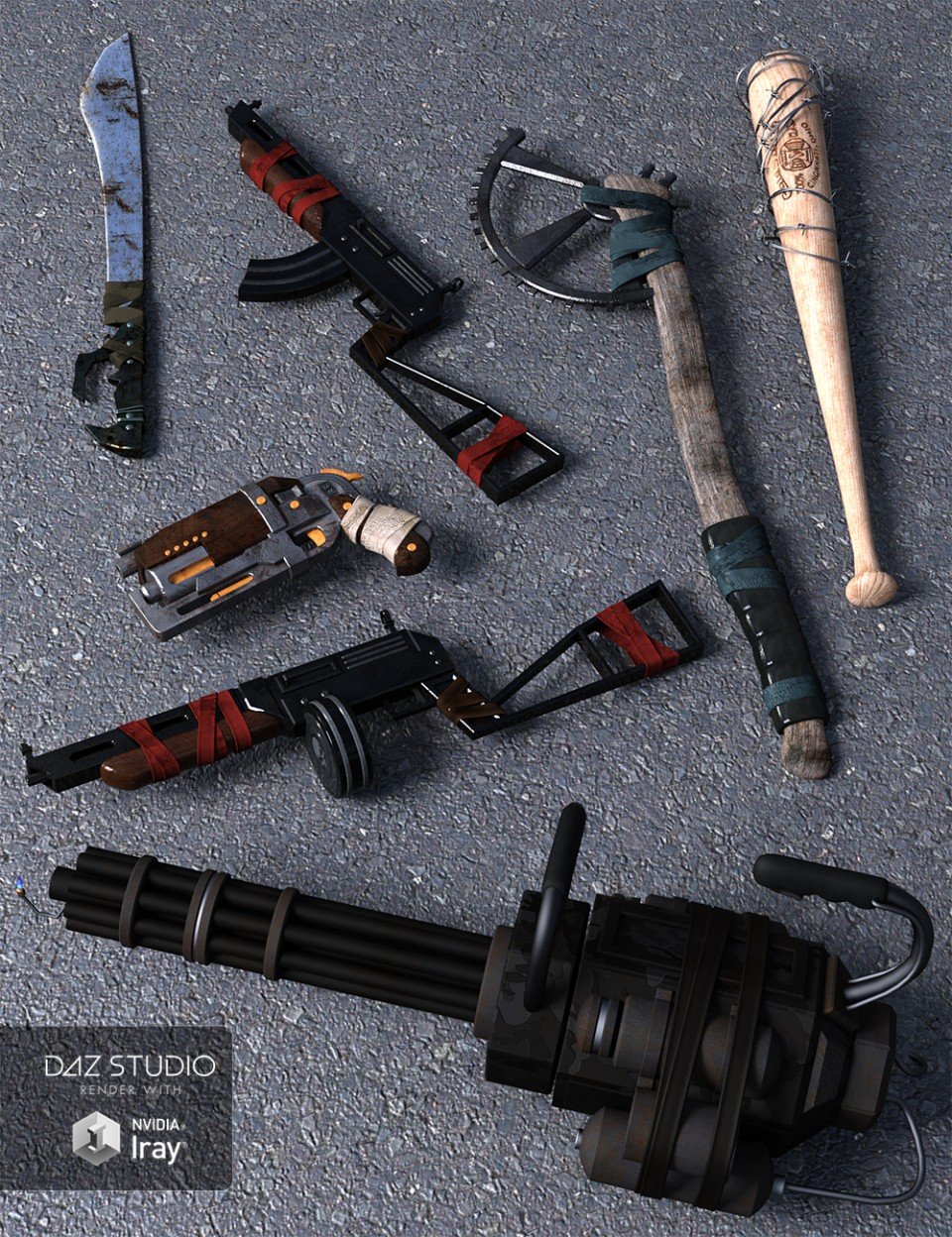 Mad Weapons + Poses G3_DAZ3DDL