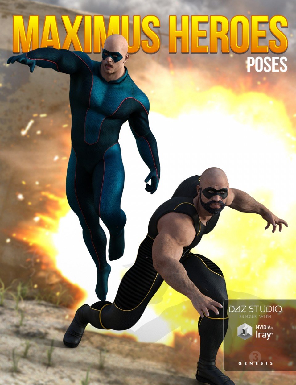 Maximus Heroes for Genesis 3 Male(s)_DAZ3D下载站