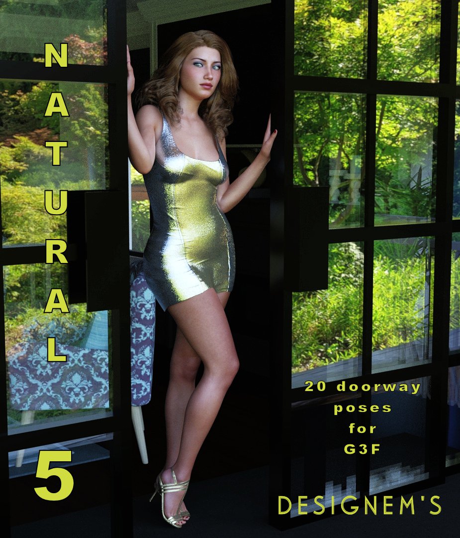 Natural 5 Poses for G3F_DAZ3D下载站