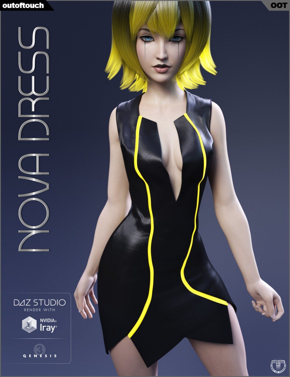 Nova Dress for Genesis 3 Female(s)_DAZ3D下载站