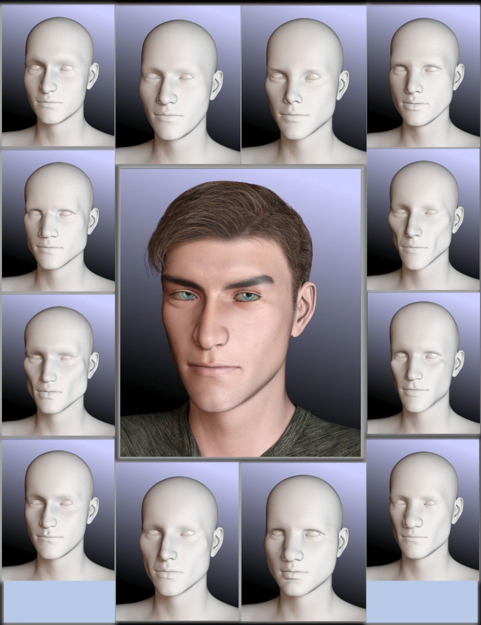 People of Earth: Faces of Europe Genesis 8 Male_DAZ3D下载站