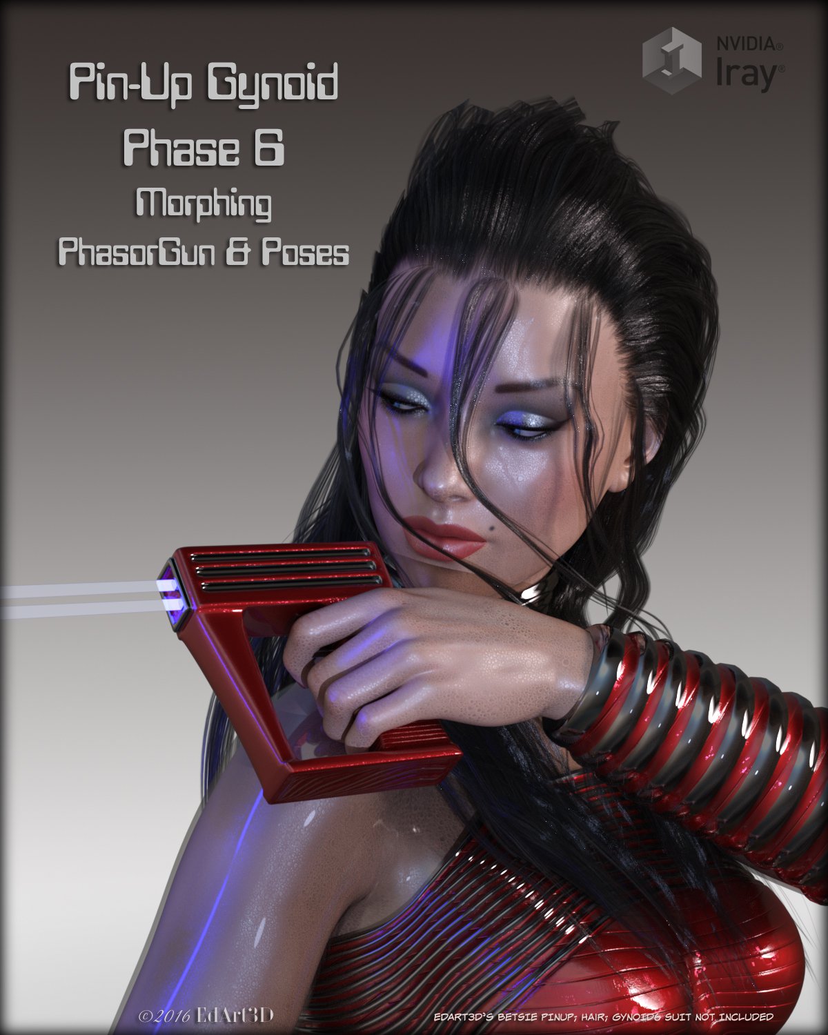 Pin-Up Gynoid Phase6 Morphing Raygun & Poses_DAZ3D下载站