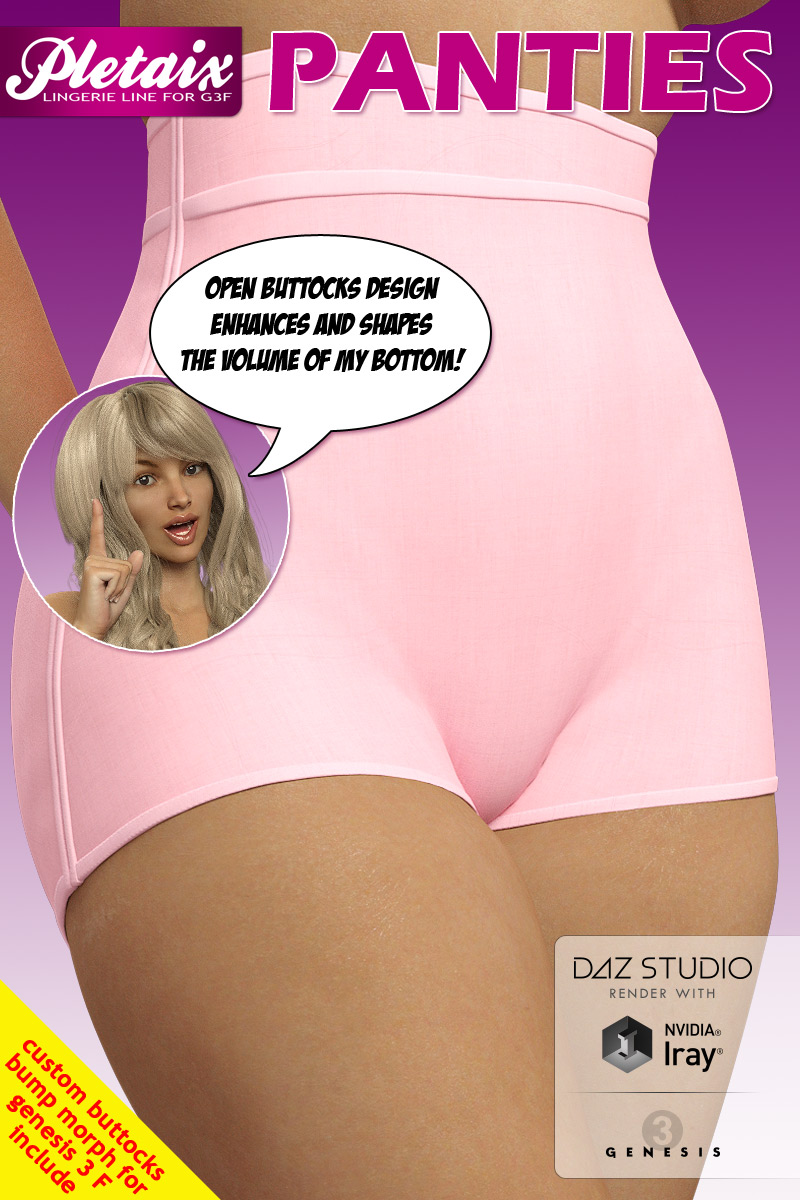 Pletaix Panties for G3 Female(s)_DAZ3DDL