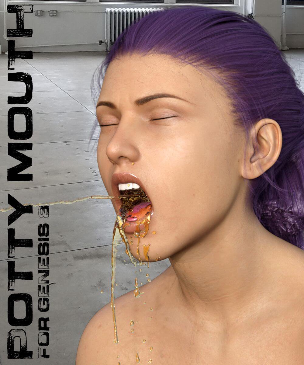 Potty Mouth for Genesis 8 Female_DAZ3D下载站