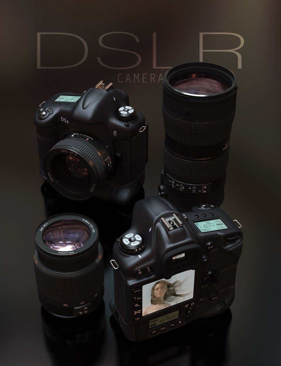 Professional DSLR Camera_DAZ3D下载站