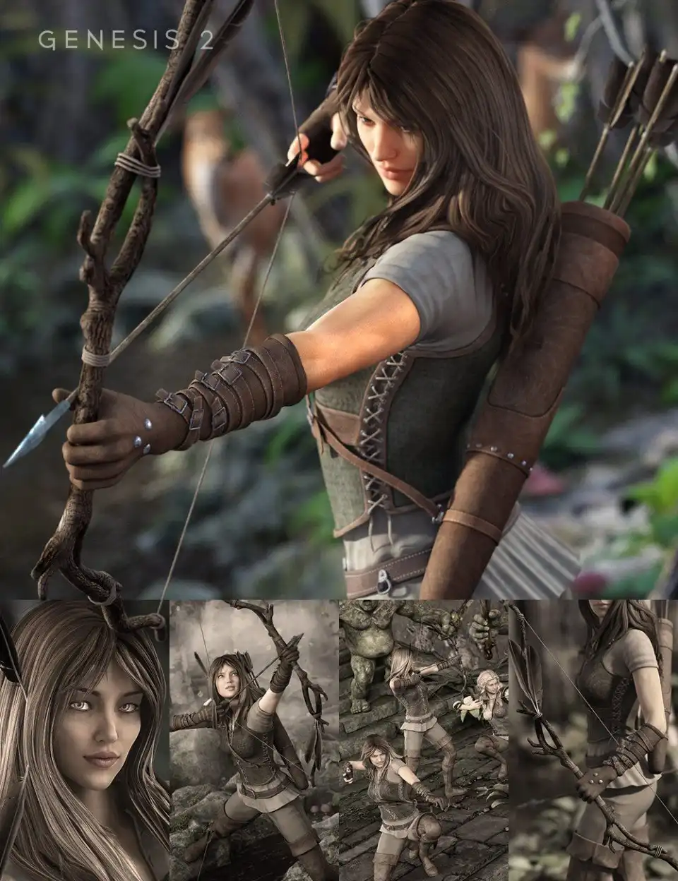 Ranger Bundle for Genesis 2 Female(s)_DAZ3D下载站