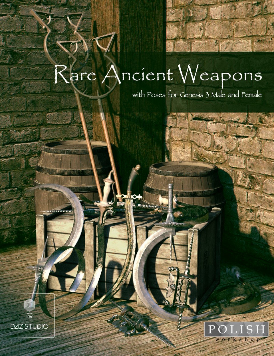 Rare Ancient Weapons and Poses for Genesis 3 and 8 Male(s) and Female(s)_DAZ3D下载站
