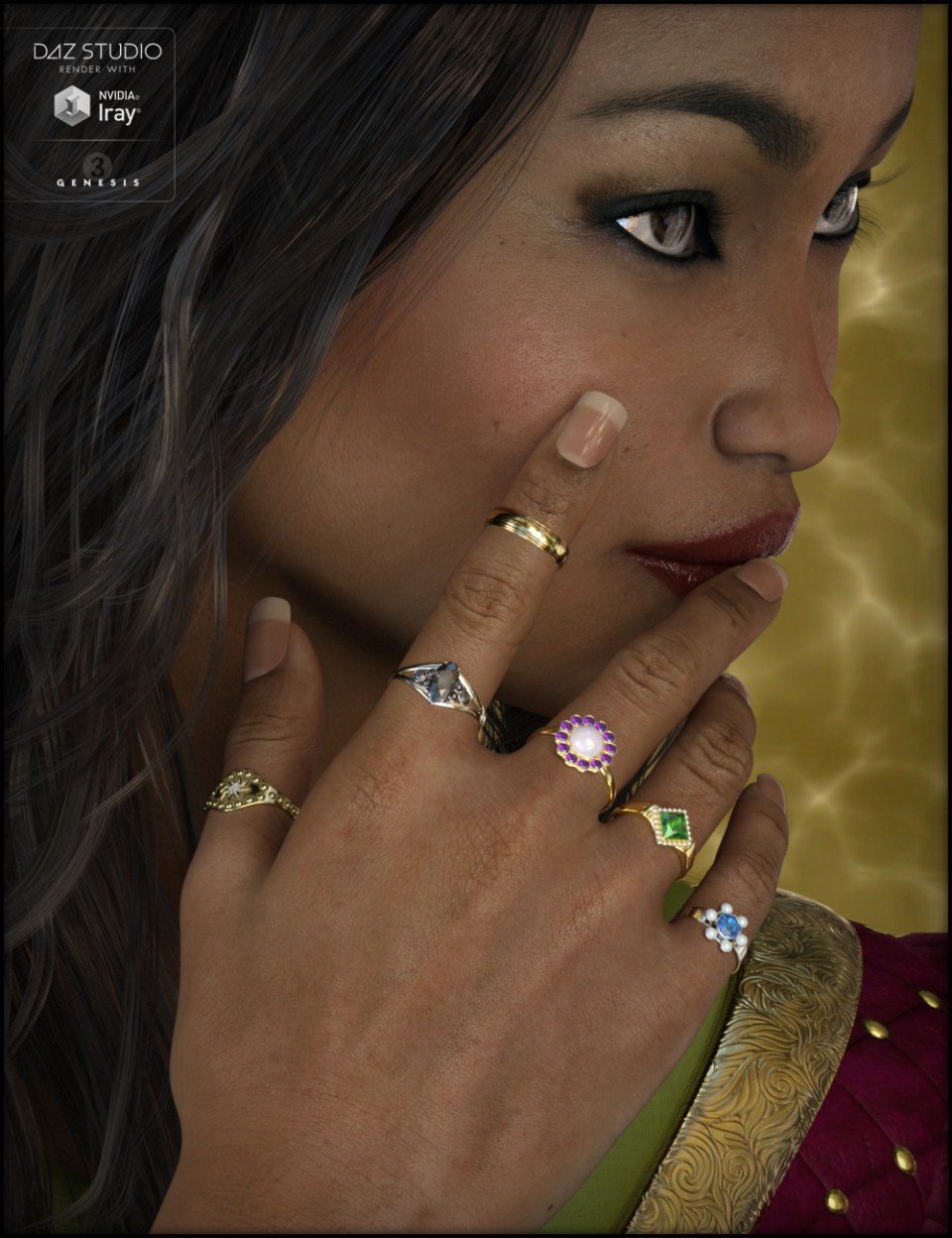 Ring Collection for Genesis 3 Female(s)_DAZ3D下载站