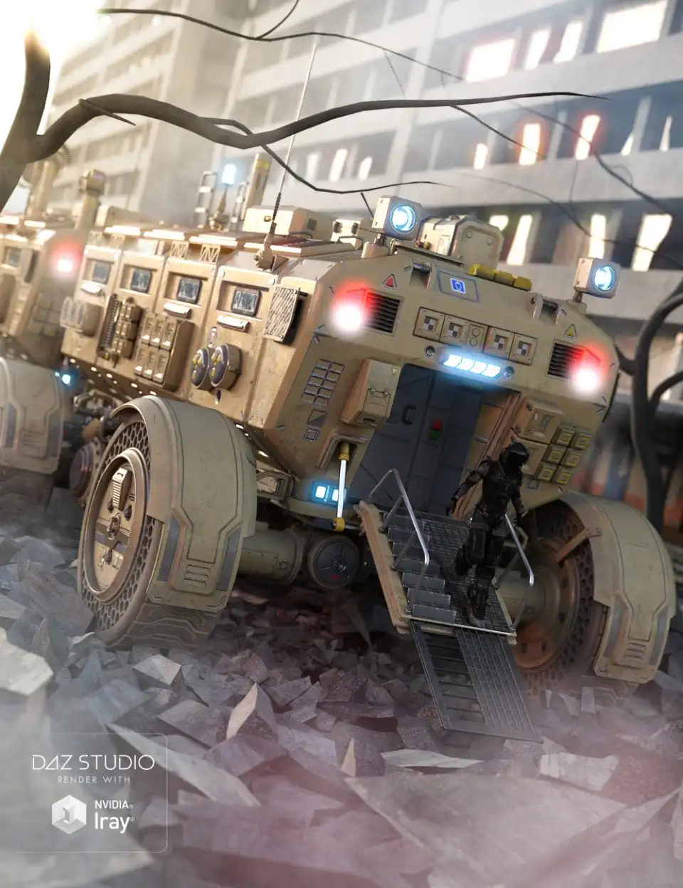 Sci-fi Rover Trailer_DAZ3D下载站