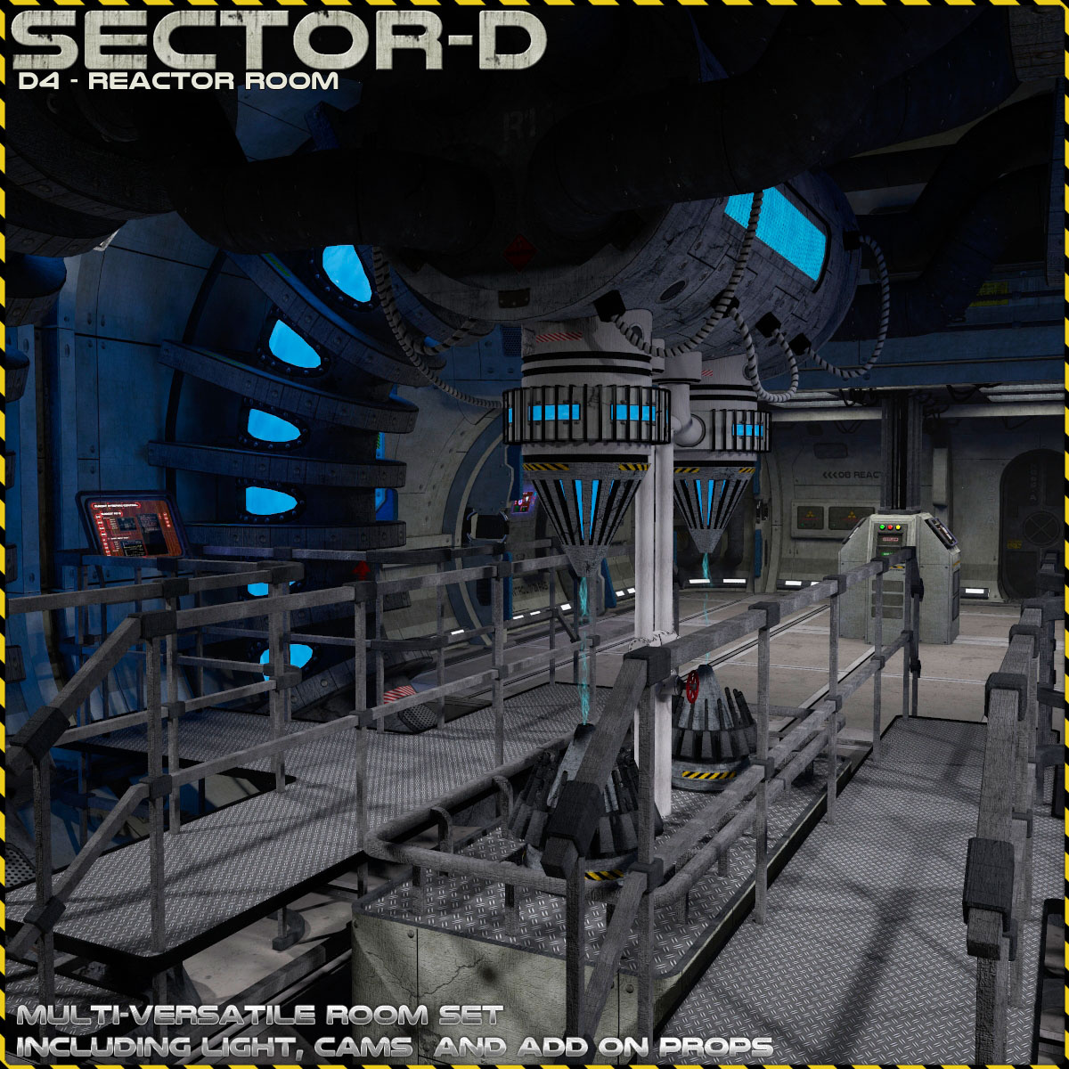 Ship Elements D4: Reactor Room_DAZ3D下载站