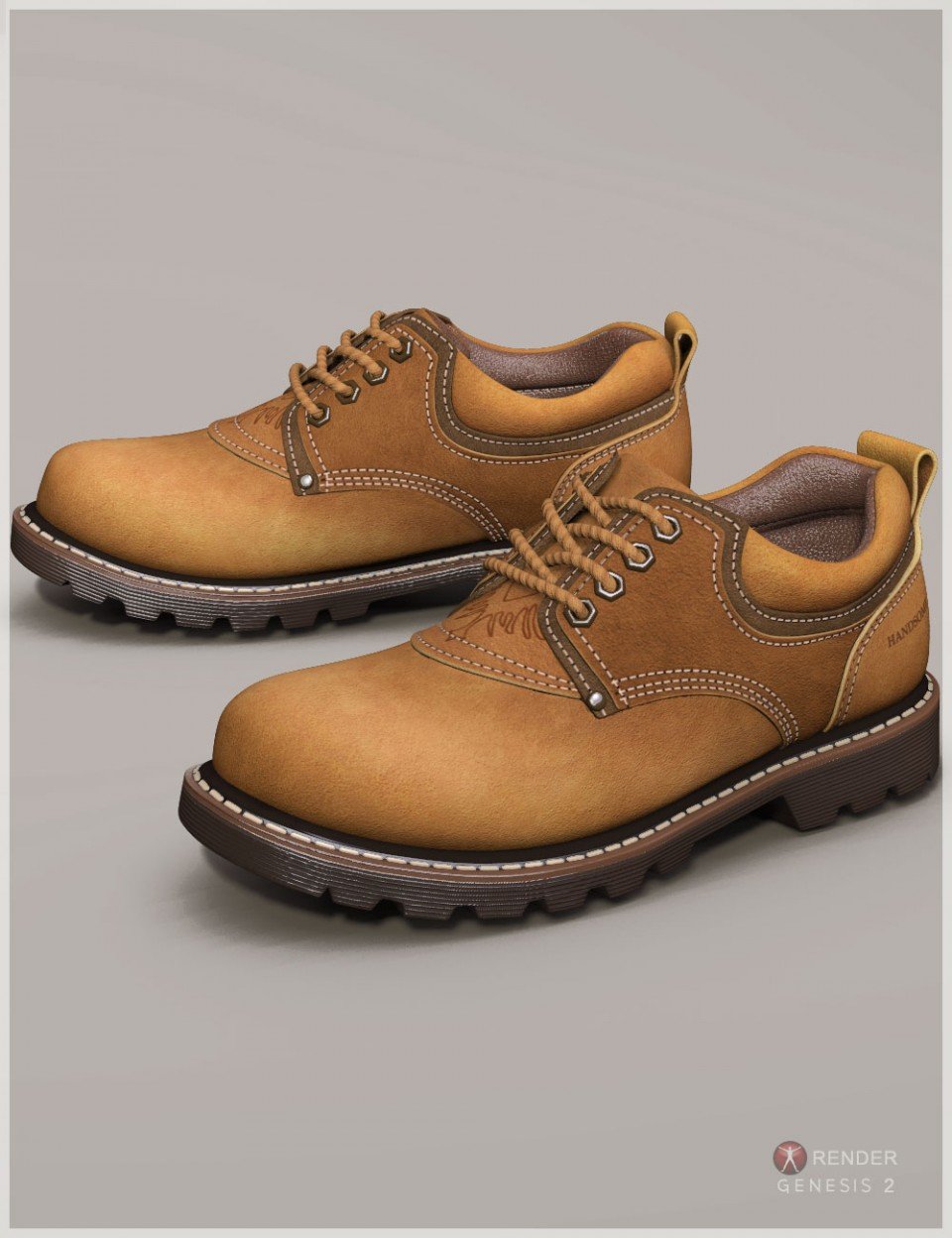Short Boots for Genesis 2 & 3 Male(s)_DAZ3DDL