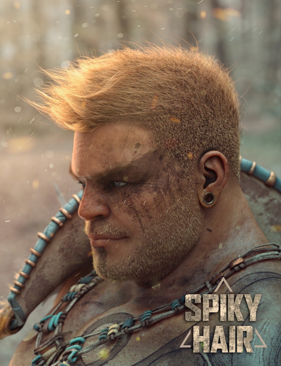 Spiky Hair for Genesis 3 and 8_DAZ3DDL