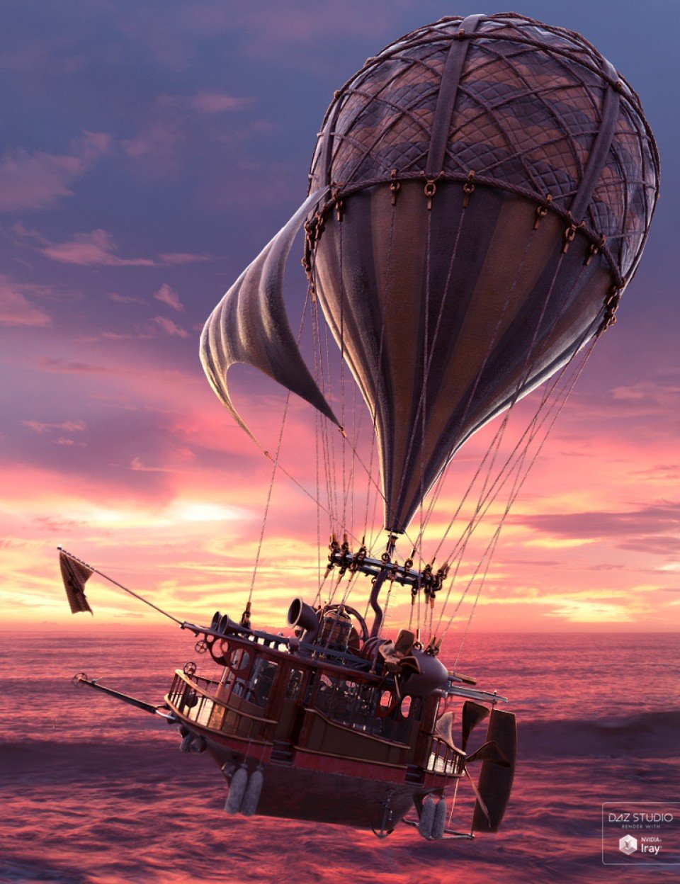 Steampunk Hot Air Balloon_DAZ3D下载站
