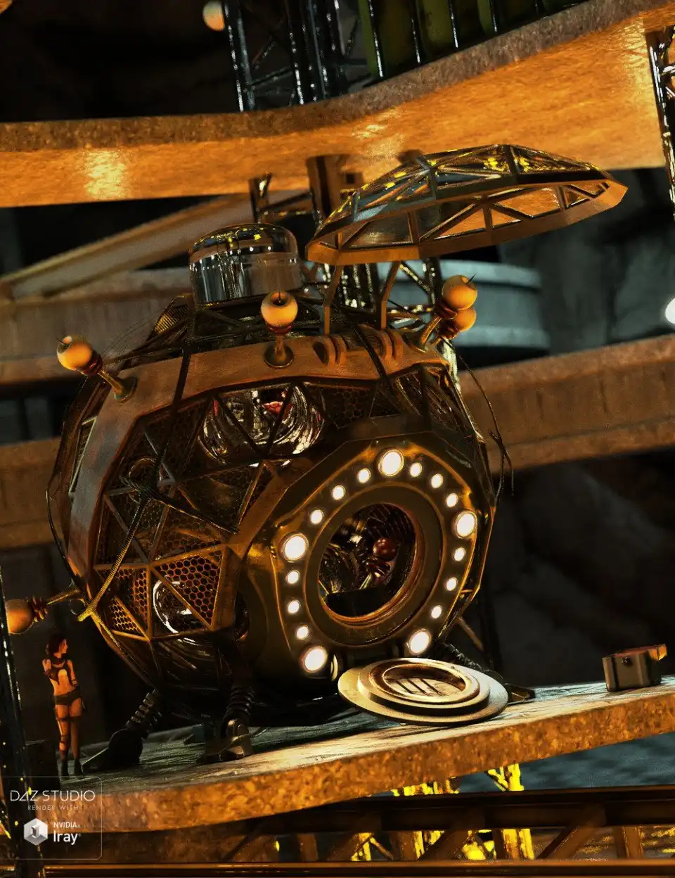 Steampunk Time Machine_DAZ3D下载站