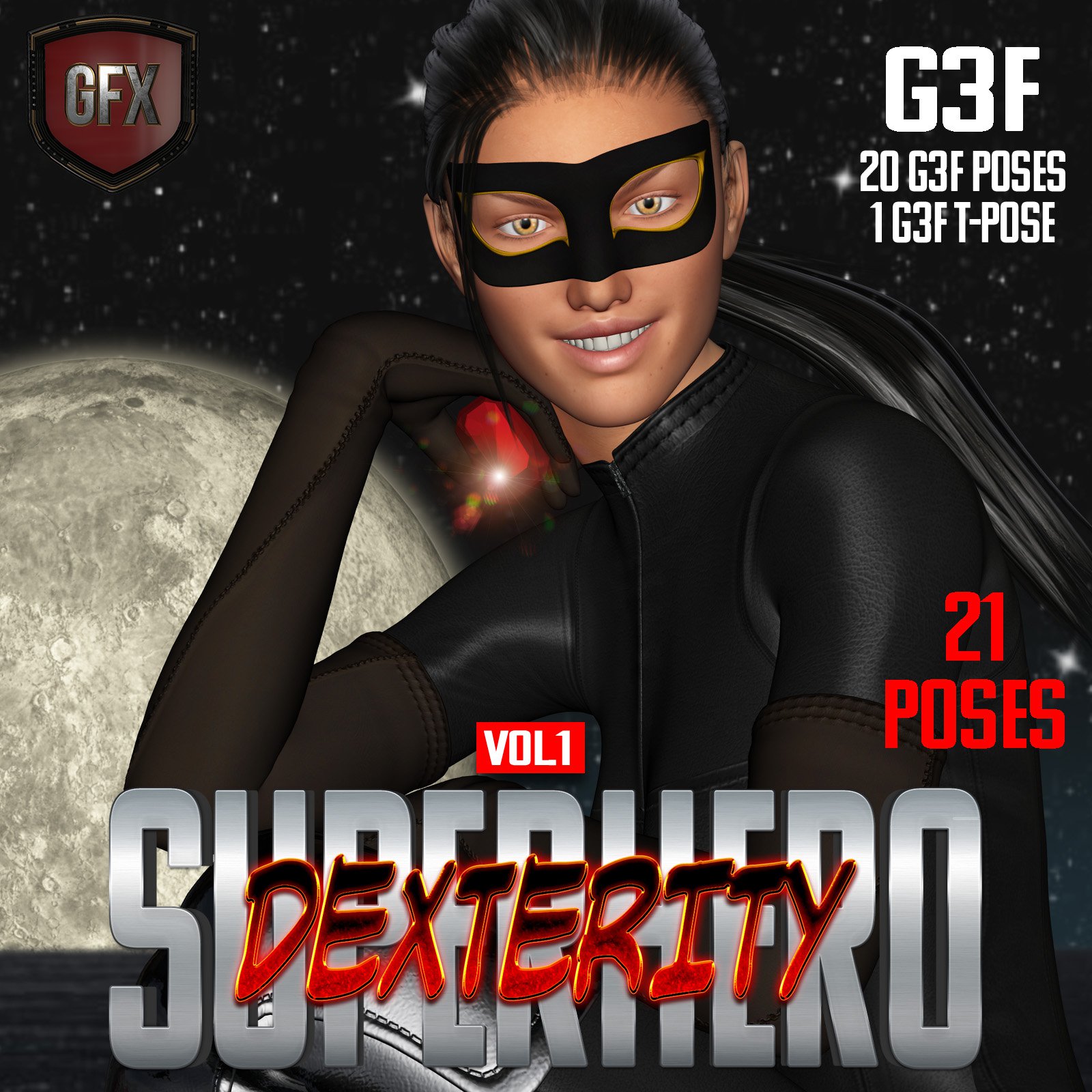 SuperHero Dexterity for G3F Volume 1_DAZ3D下载站