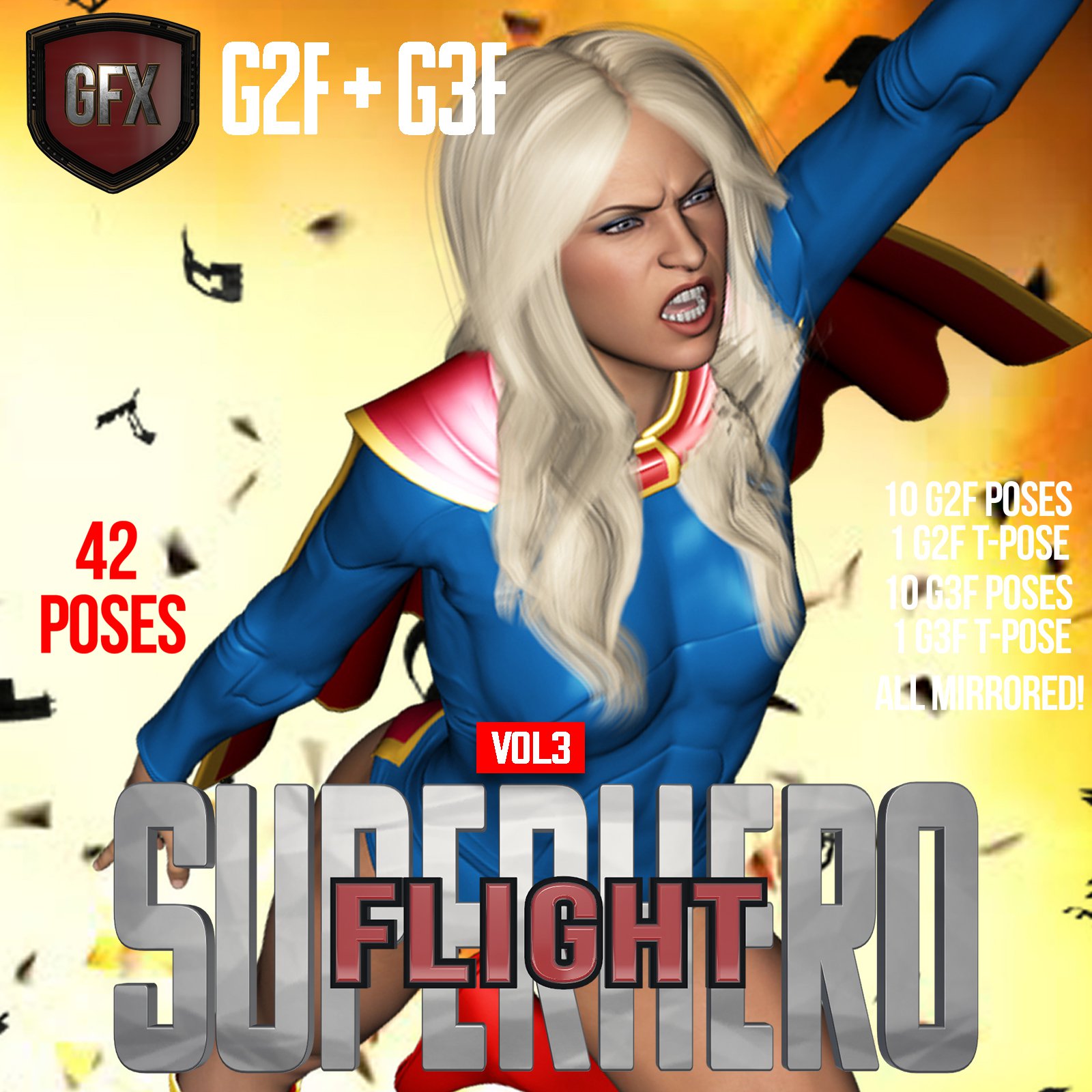 SuperHero Flight for G2F & G3F Volume 3_DAZ3D下载站