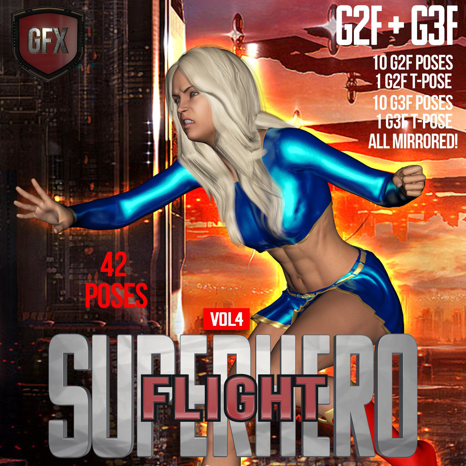 SuperHero Flight for G2F & G3F Volume 4_DAZ3D下载站