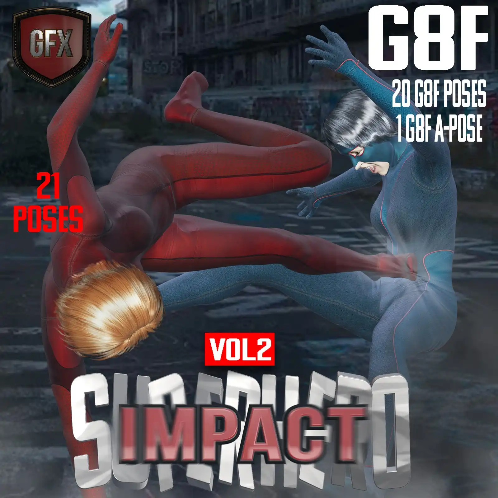 SuperHero Impact for G8F Volume 2_DAZ3D下载站