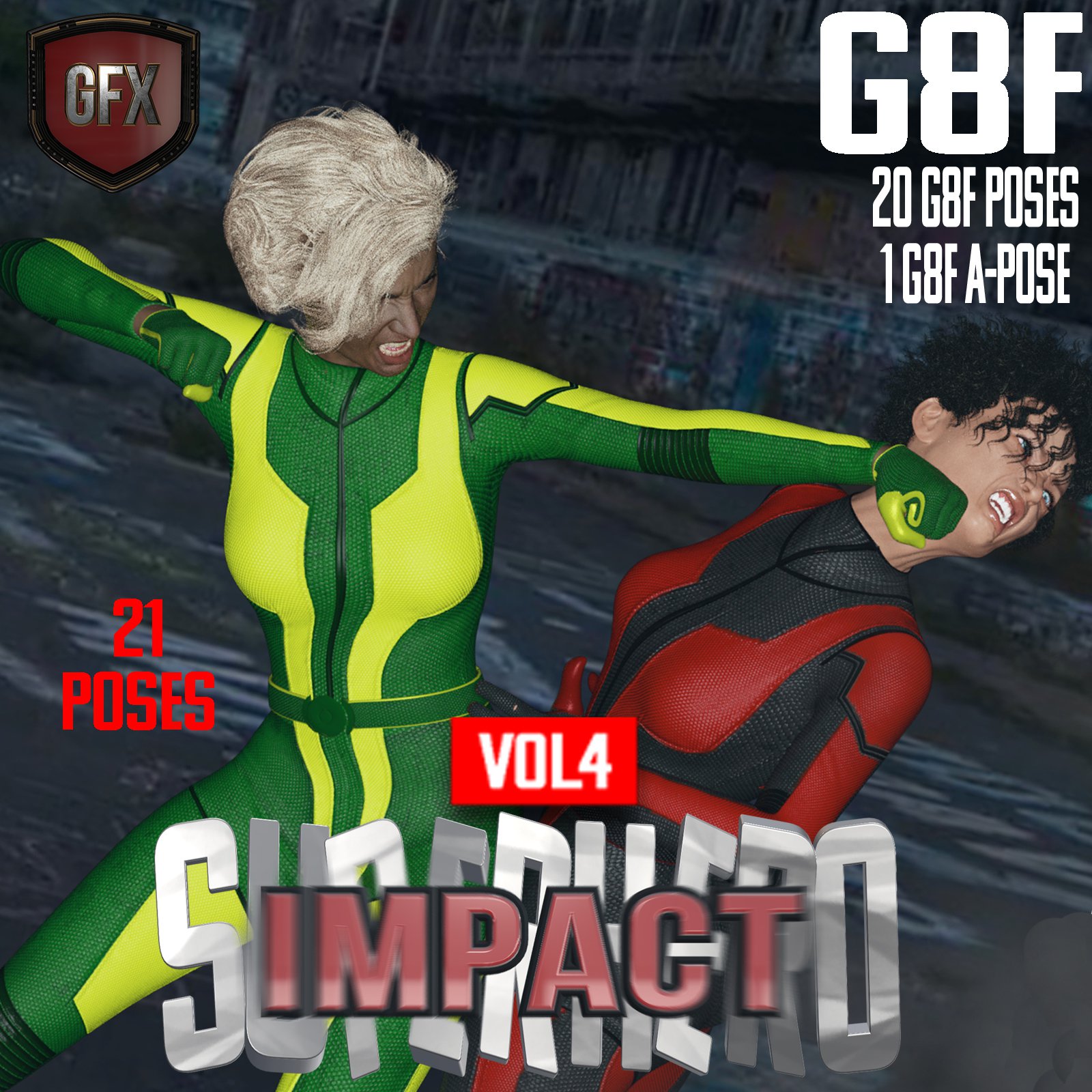 SuperHero Impact for G8F Volume 4_DAZ3D下载站