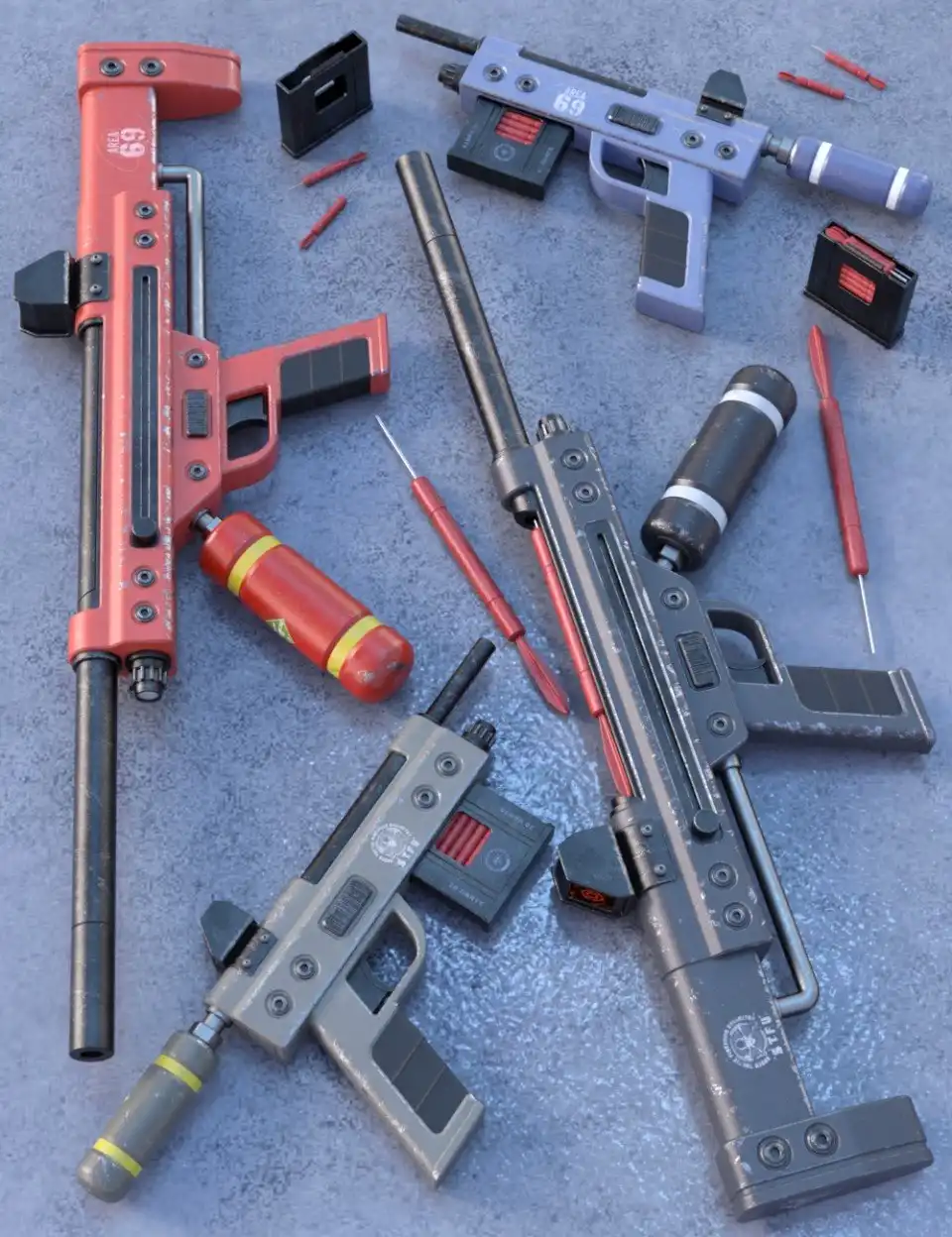 Tranquilizer Guns_DAZ3D下载站