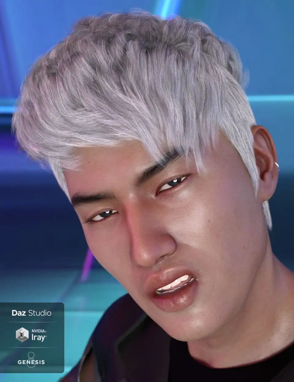 Troy Hair for Genesis 3 and 8 Male(s)_DAZ3DDL