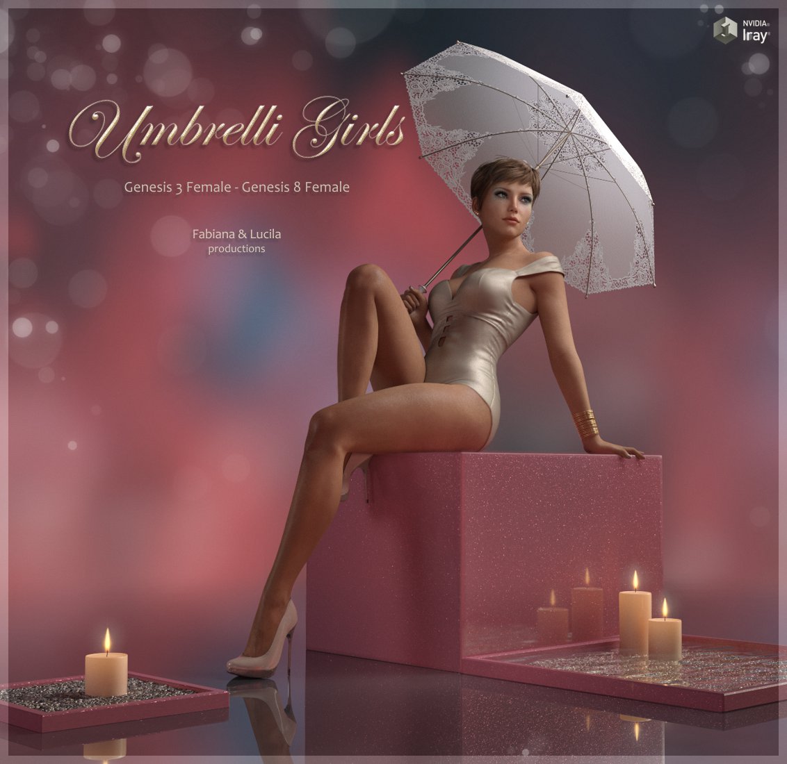 Umbrelli Girls – Poses for Genesis 3 & 8_DAZ3D下载站