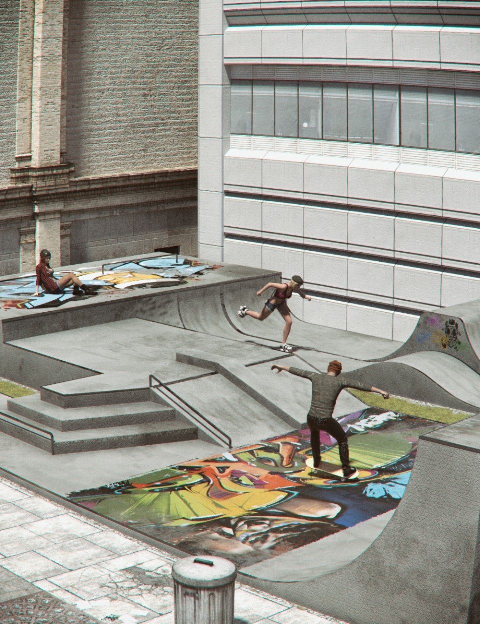 Urban Skatepark_DAZ3D下载站