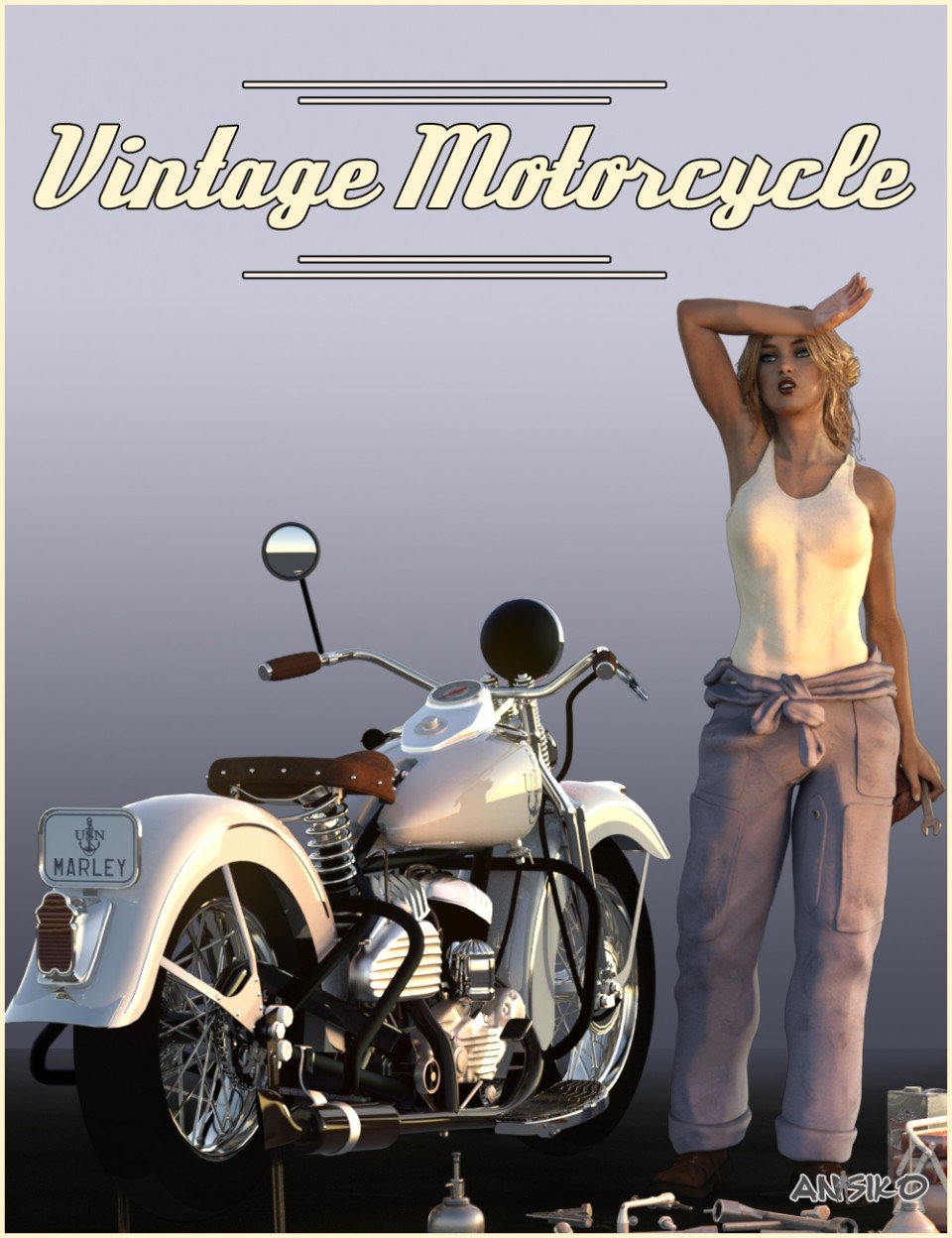 Vintage Motorcycle_DAZ3D下载站