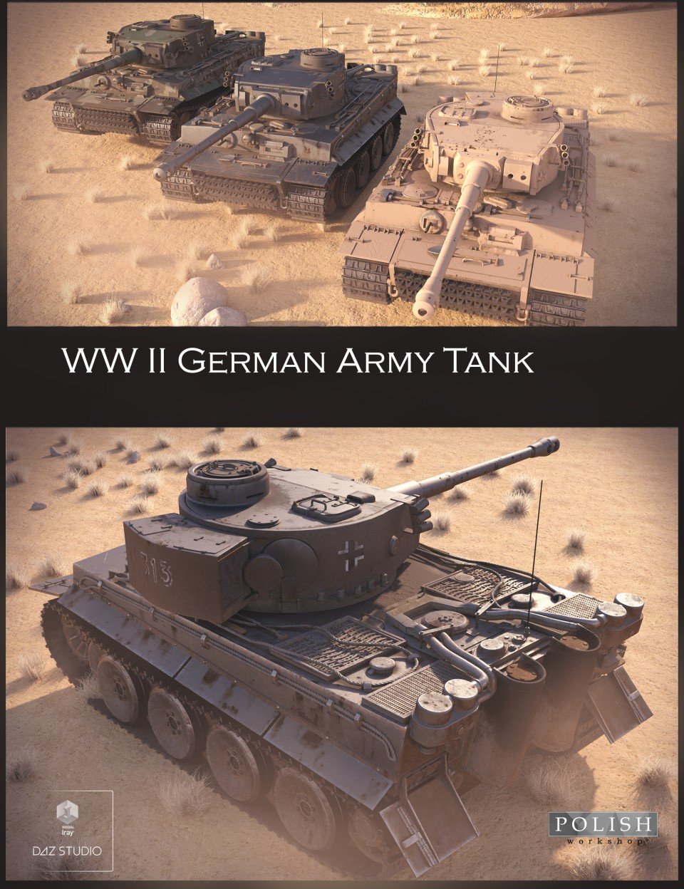 WW II German Tank_DAZ3D下载站